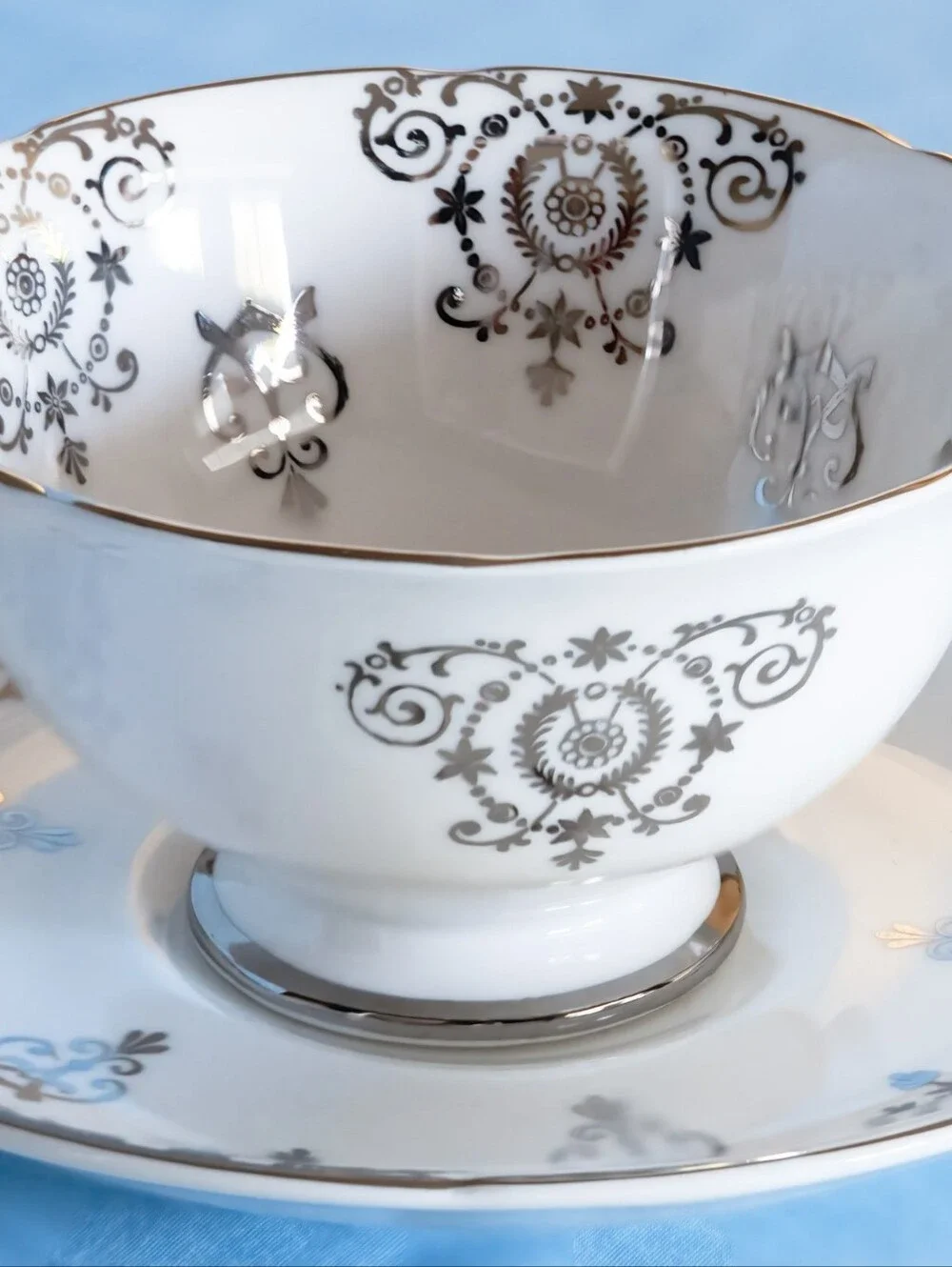 Beautiful England Cup  Saucer Set Of 8 Vintage,Royal Grafton, Rosina,Duchess,etc